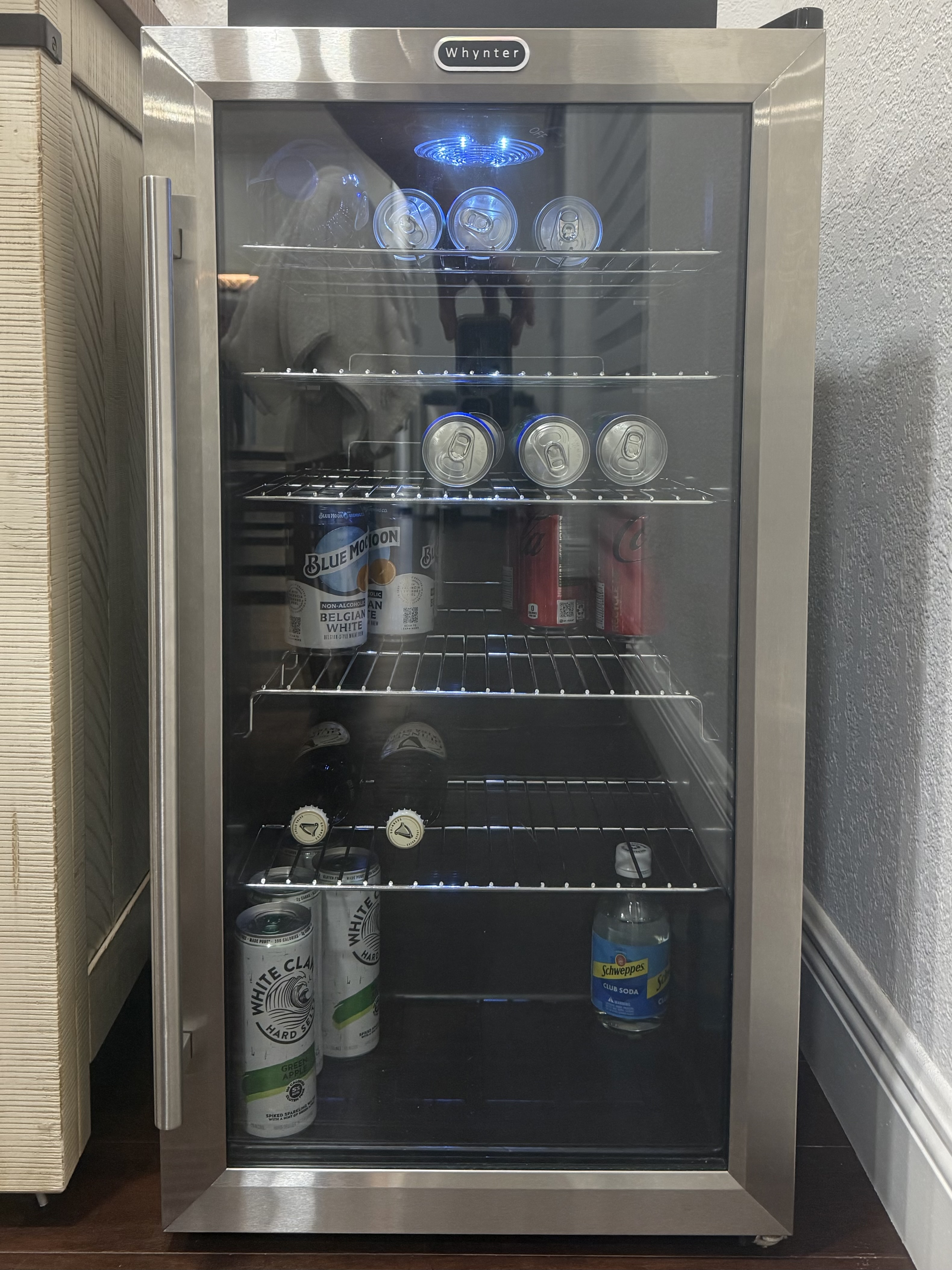 Whynter BR-130SB beer fridge in dad's home